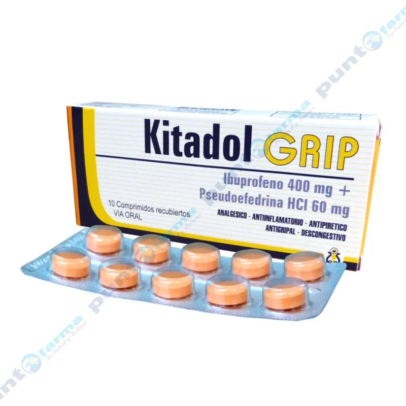 Kitadol Grip Ibuprofeno 400 mg - Caja de 10 comprimidos recubiertos
