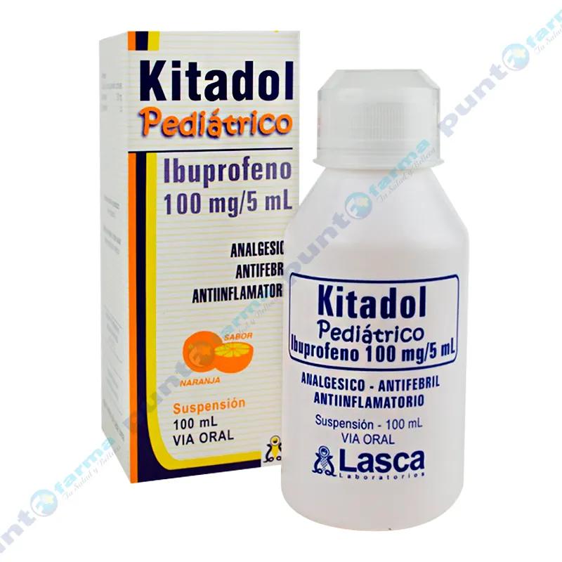Kitadol Pediátrico Ibuprofeno 100 mg/5mL - Cont. 100 mL