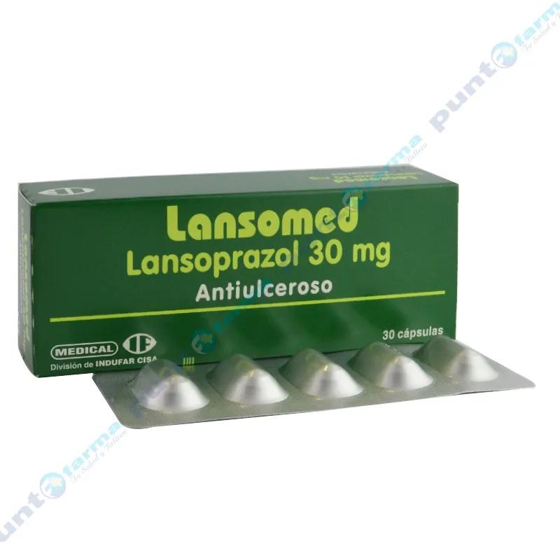 Lansomed Lansoprazol 30 mg - Caja de 30 cápsulas