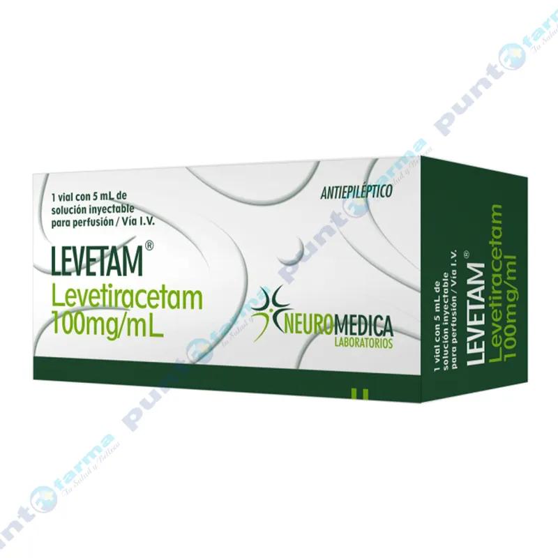 Levetam Levetiracetam 100 mg - Solucion inyectable 5 mL