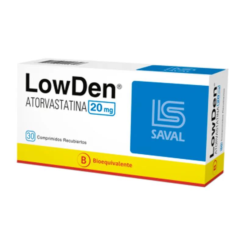 LowDen Atorvastatina 20 mg - 30 Comprimidos recubiertos.