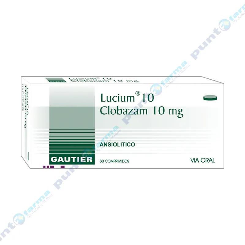 Lucium 10 mg Clobazam 10 mg - Caja de 30 comprimidos