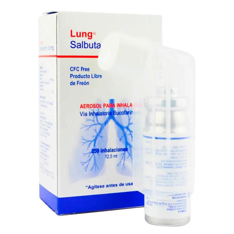 Lung Salbutamol 100 mcg Aerosol para Inhalación - 250 inhalaciones 12,5 ml