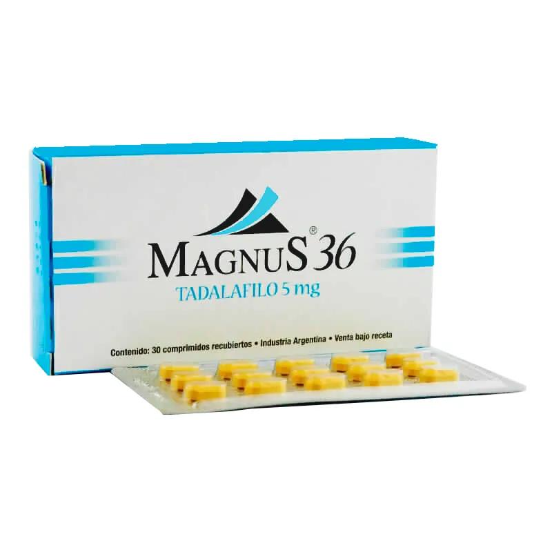 Magnus 36 Tadafilo 5mg - Caja de 30 comprimidos recubiertos