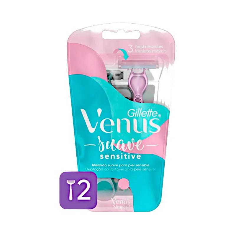 Maquina para afeitar Venus Simply 3 Sensitive - Cont. 2 unidades