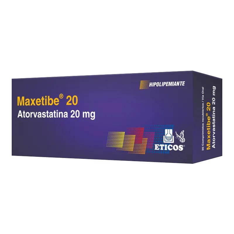 Maxetibe 20 Atorvastatina 20 mg - Cont. 30 comprimidos recubiertos