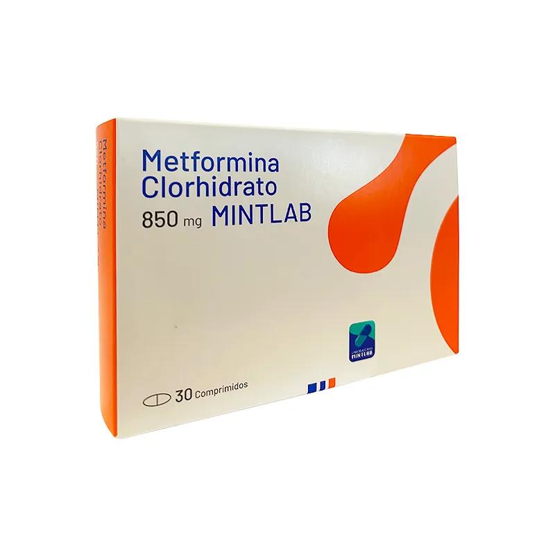 Metformina Clorhidrato Mintlab 850 mg - Cont. 30 comprimidos.