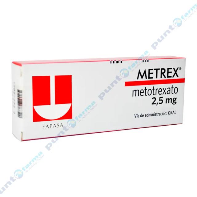 Image miniatura de Metrex-Metotrexato-2-5-mg-Cont-20-comprimidos-22261.webp
