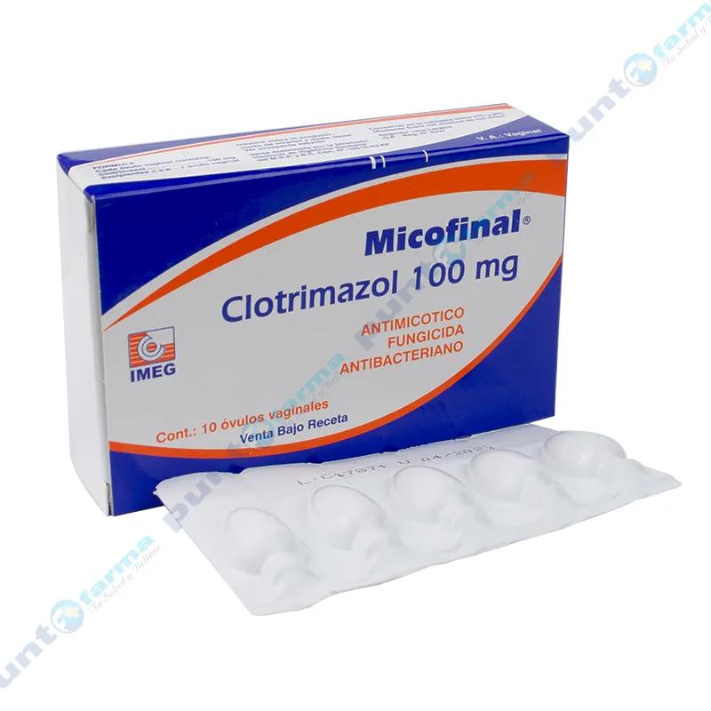 Micofinal Cotrimazol 100 mg - Cont. 10 óvulos vaginales