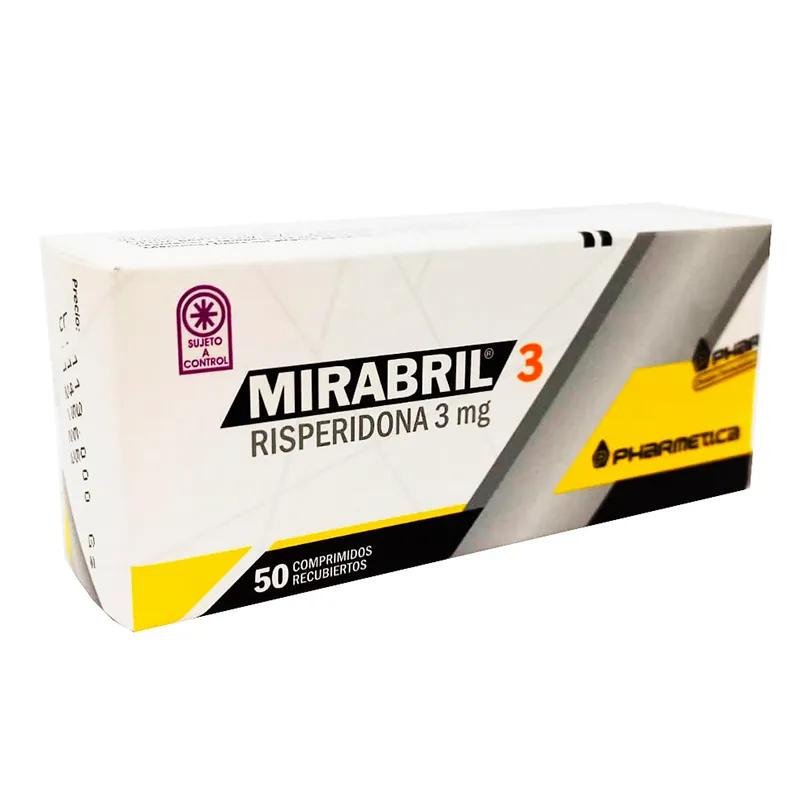 Mirabril Risperidona 3 mg - Caja de 50 Comprimidos recubiertos