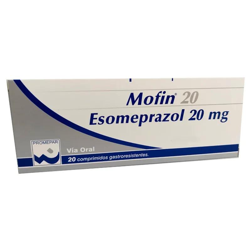 Mofin Esomeprazol 20 mg - Caja de 20 comprimidos gastroresistentes