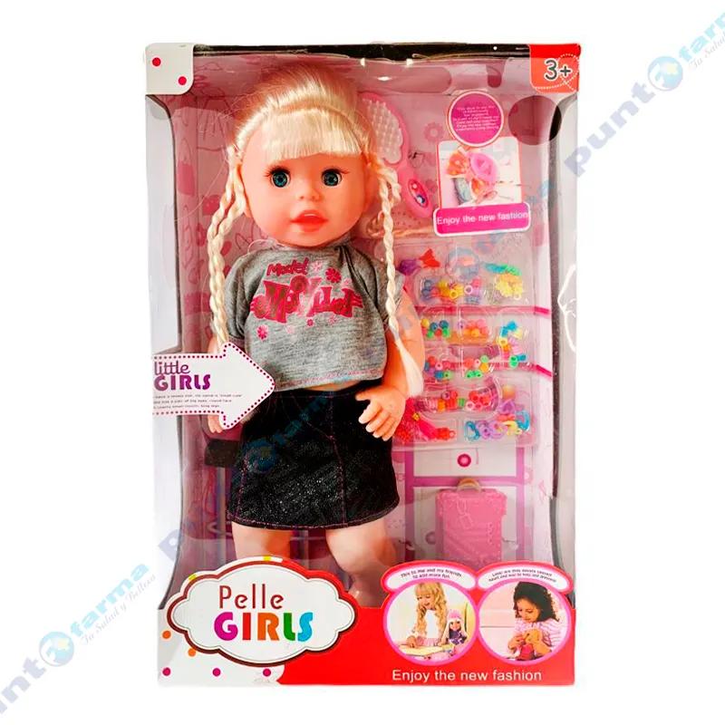 Muñeca con Accesorios para Hacer Peinados Pelle Girls 3+
