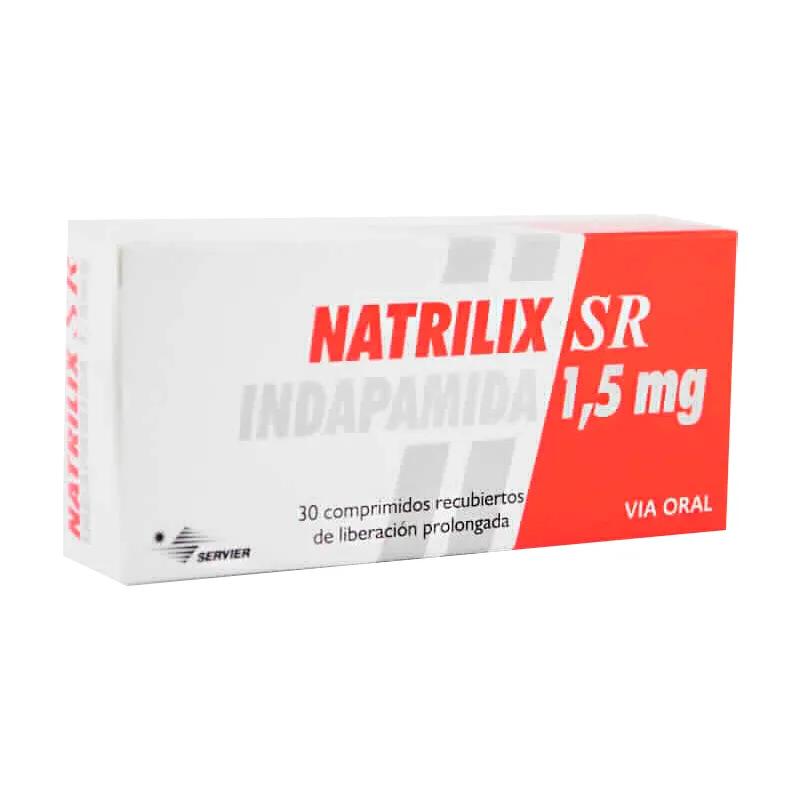 Natrilix SR Indapamida 1,5 mg - Caja de 30 comprimidos recubiertos de liberación prolongada