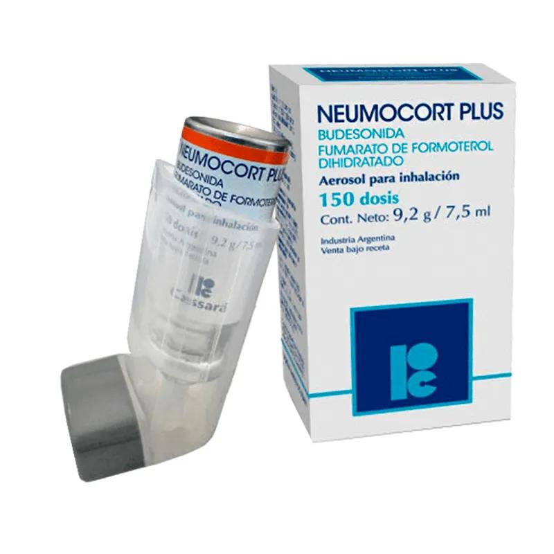 Neumocort  Plus Aerosol Budesonida 200 mcg + Fumarato de Formoterol Dihidratado 6 mcg - 150 Dosis.