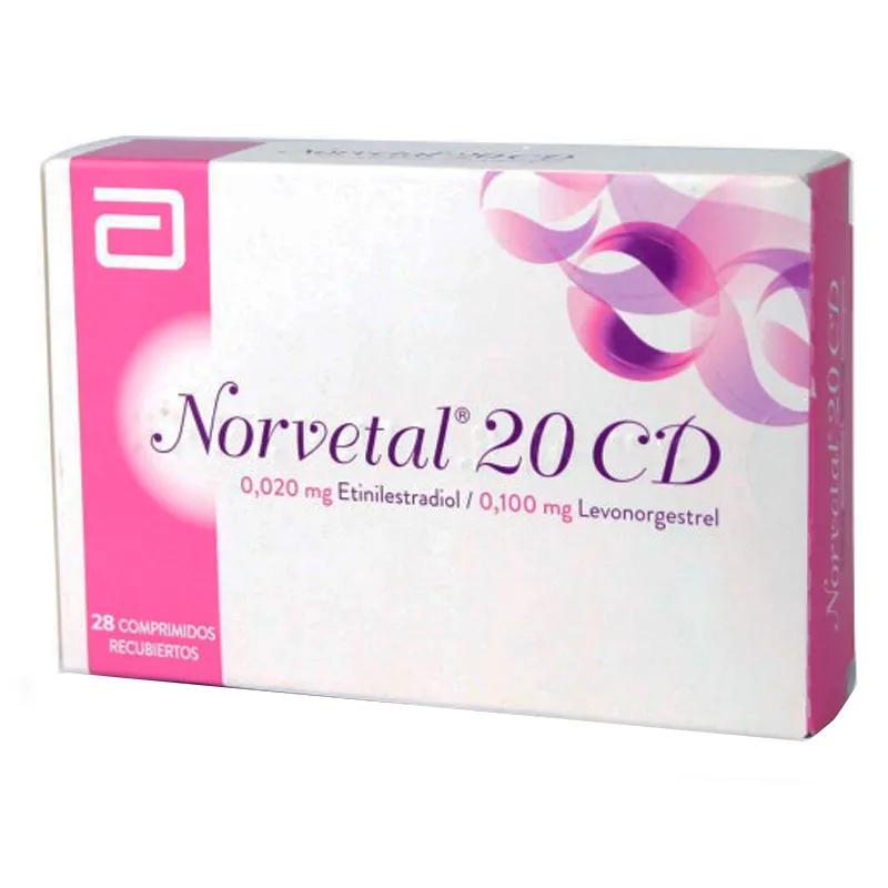 Norvetal 20 CD Etinilestradiol 0,020 mg - Cont. 28 Comprimidos