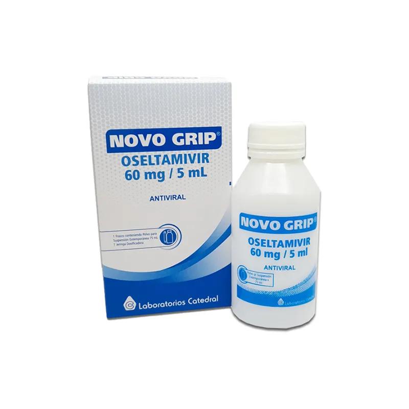 Novogrip Oseltamivir 60 mg/5 mL - Cont. 1 frasco de 75 mL 1 jeringa dosificadora