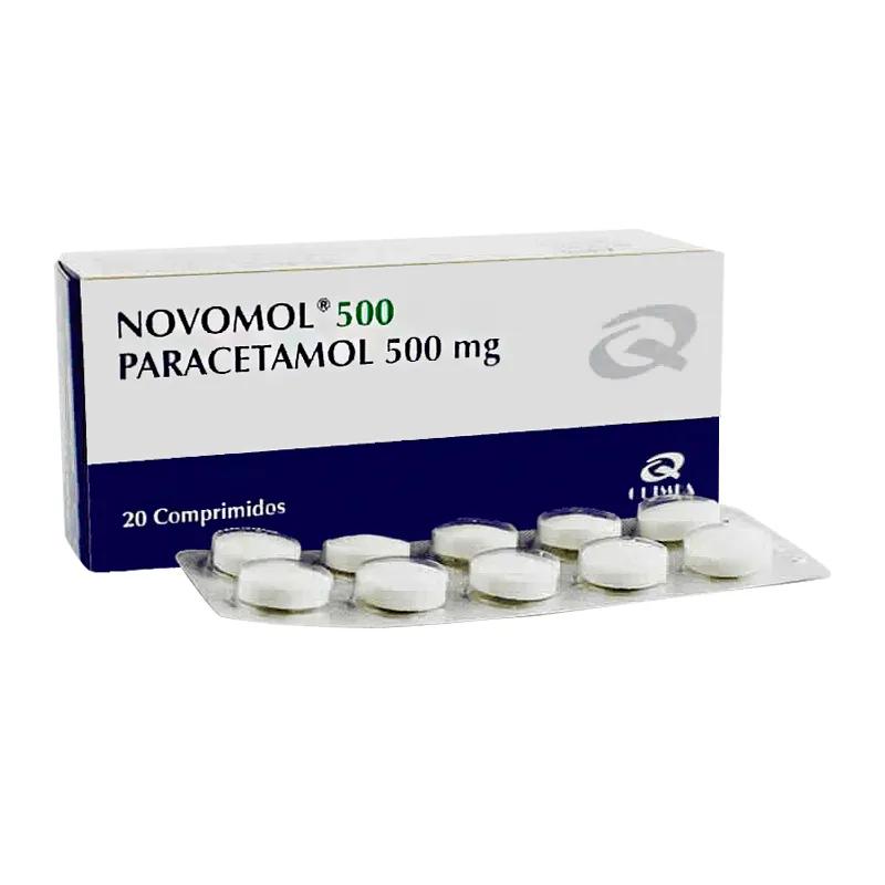 Novomol 500 Paracetamol 500 mg - Contenido de 20 comprimidos