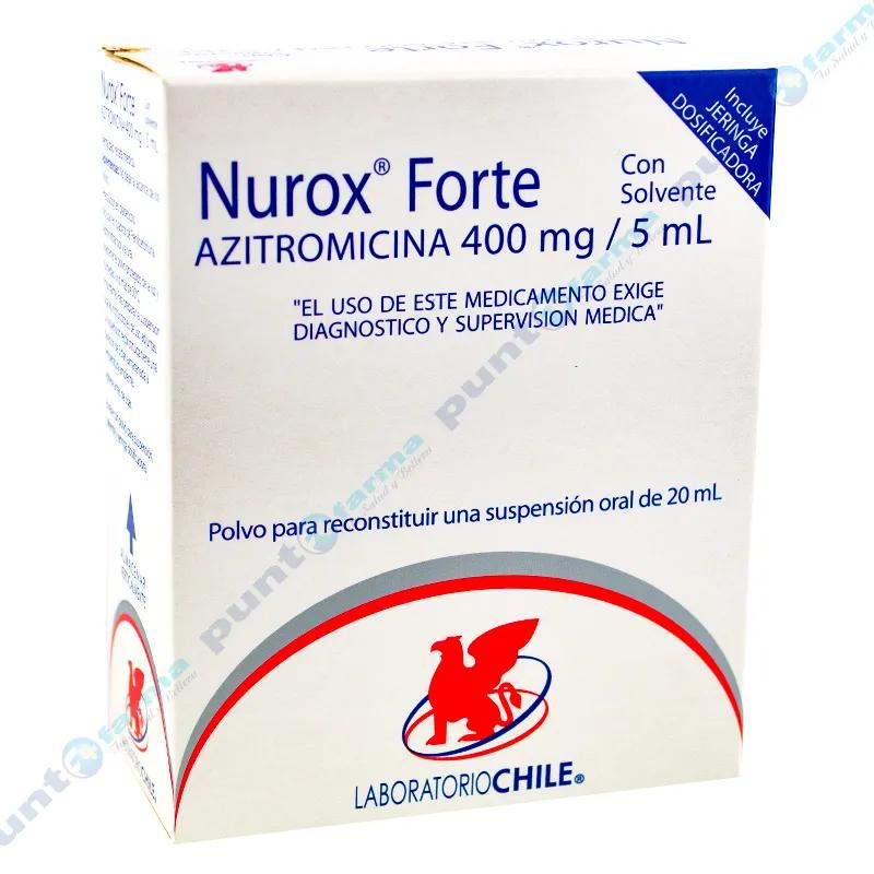 Nurox Forte Azitromicina 400mg/5ml - Polvo suspensión oral de 20mL.