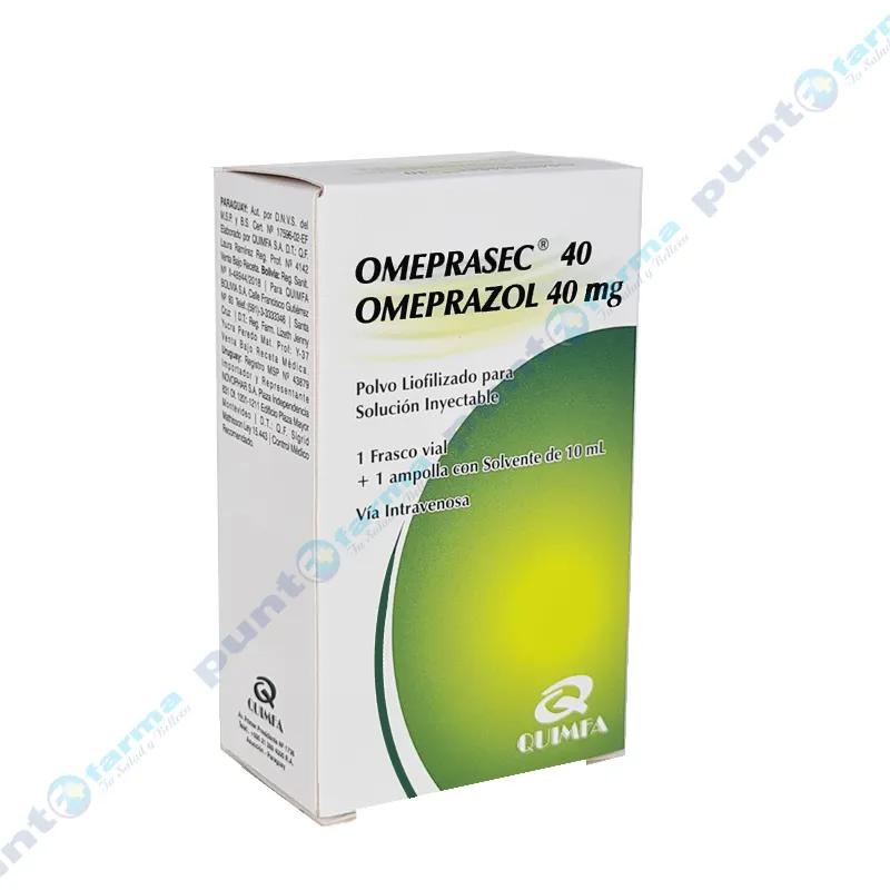 Omeprasec Omeprazol 40 mg - 1 Frasco vial + 1 amp