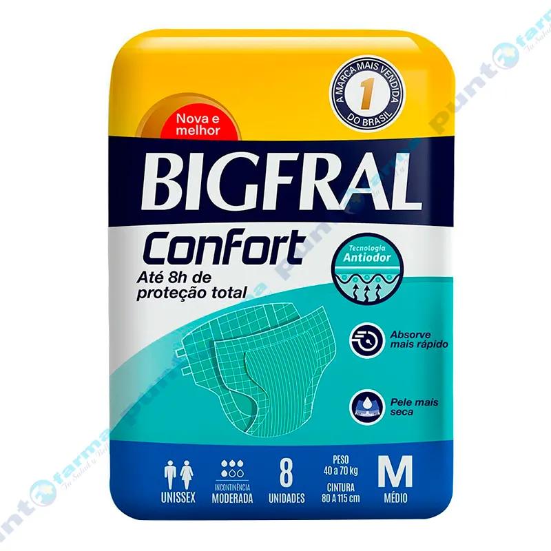Pañal para Adultos Bigfral Confort M - Cont. 8 unidades