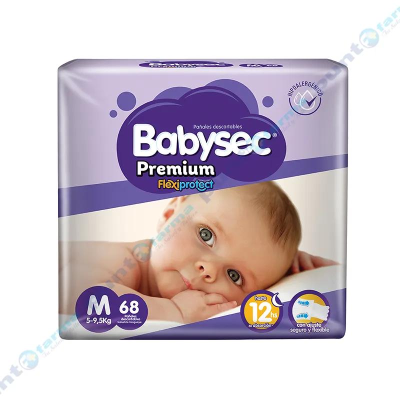 Pañales Premium M Babysec - Cont. 68 unidades