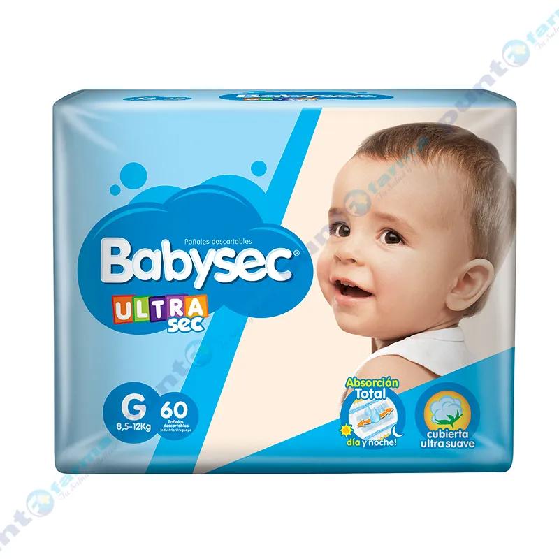 Pañales UltraSec G Babysec - Cont. 60 unidades