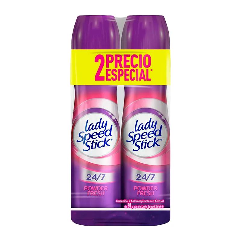 Pack 2 Antitranspirantes en aerosol  Lady Speed Stick - 91g