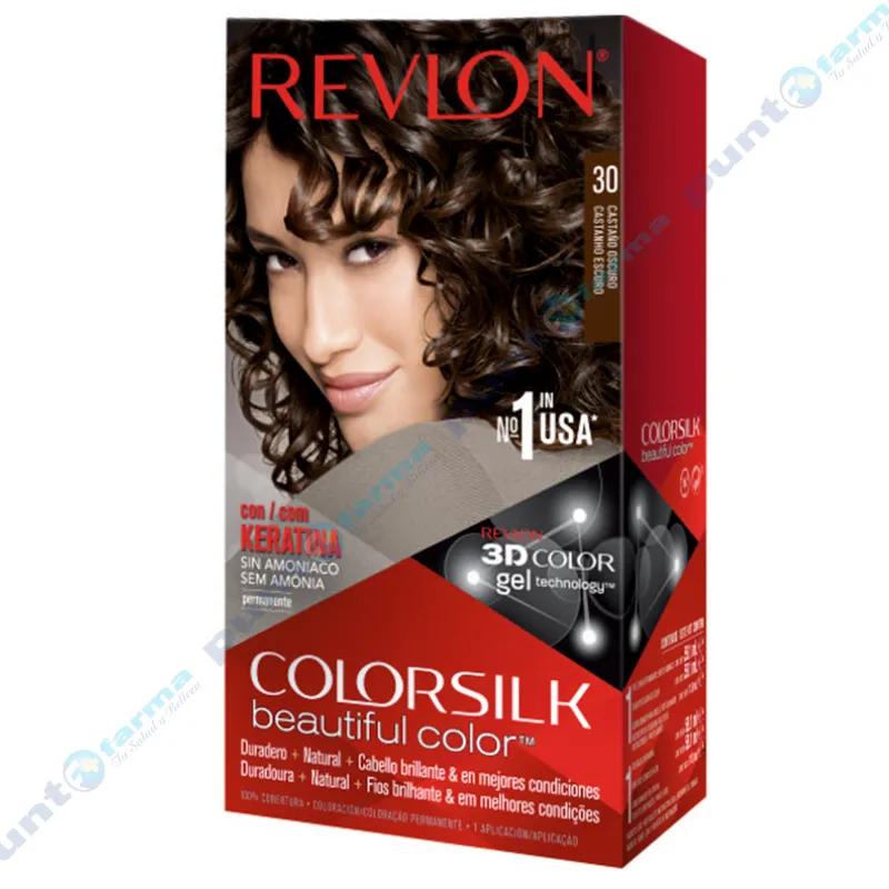 Tinte ColorSilk Beautiful Color N° 30 Castaño Oscuro Revlon