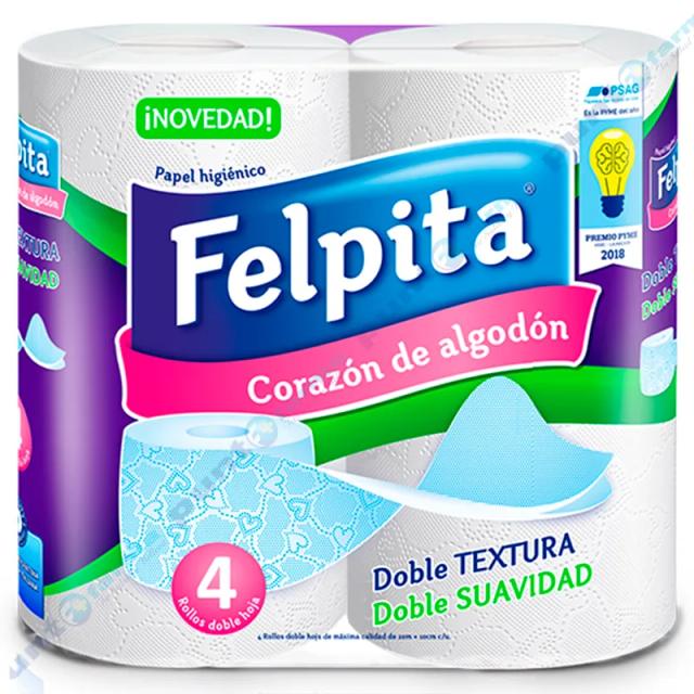 Image miniatura de Papel-Higienico-Felpita-Corazon-de-Algodon-20-Metros-Cont-4-unidades-30839.webp