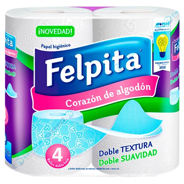 Image miniatura de Papel-Higienico-Felpita-Corazon-de-Algodon-20-Metros-Cont-4-unidades-50403.webp