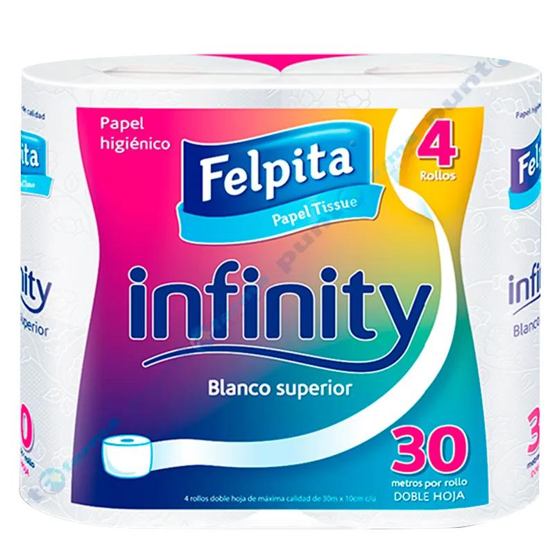 Papel Higiénico Infinity 30 Metros Felpita - Cont 4 unidades