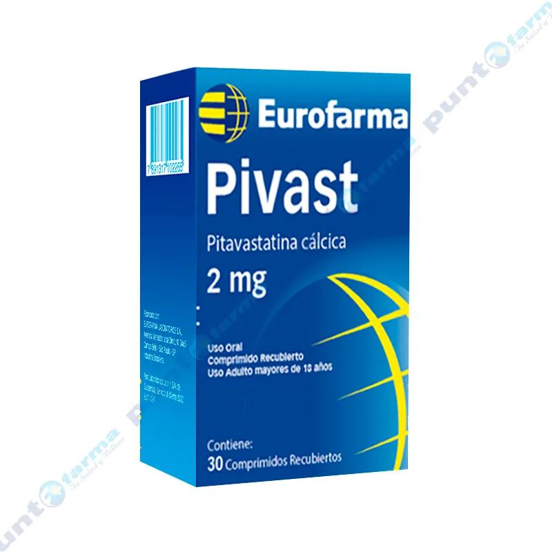 Pivast Pitavastatina Cálcica 2 mg - Caja de 30 comprimidos