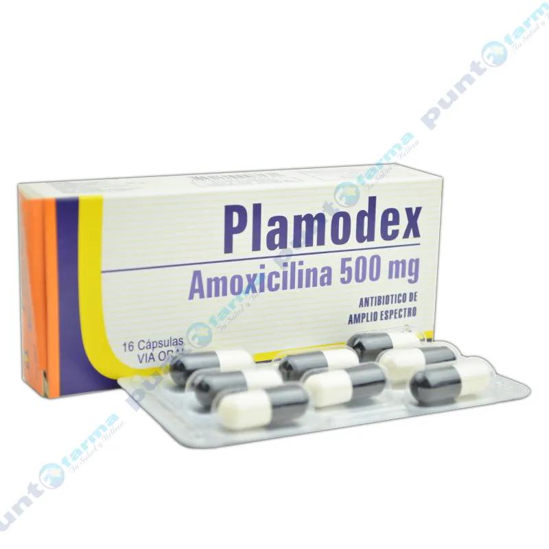 Plamodex Amoxicilina 500 mg - Caja de 16 cápsulas