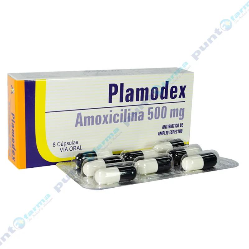Plamodex Amoxicilina 500 mg - Caja de 8 cápsulas