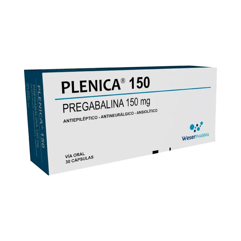 Plenica 150 Pregabalina 150 mg - Caja de 30 cápsulas