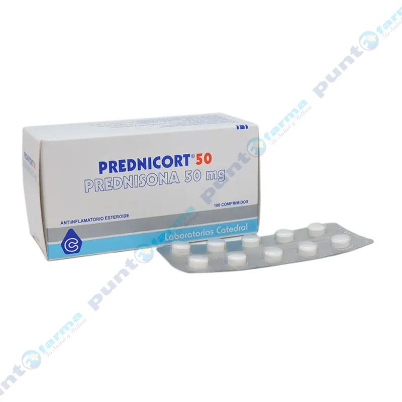 Prednicort 50 Prednisona 50 mg - Contenido de 100 comprimidos