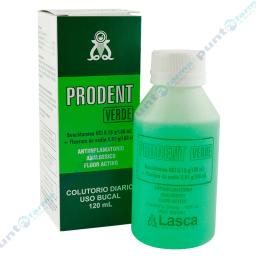 Prodent Verde Colutorio Diario Bencidamina HCI 0,15 g -  Frasco de 120 mL