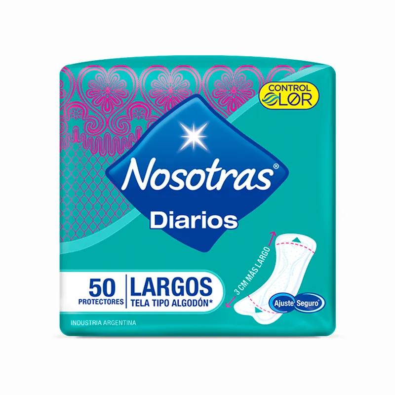 Protectores Diarios Largos Nosotras - Cont. 50 unidades