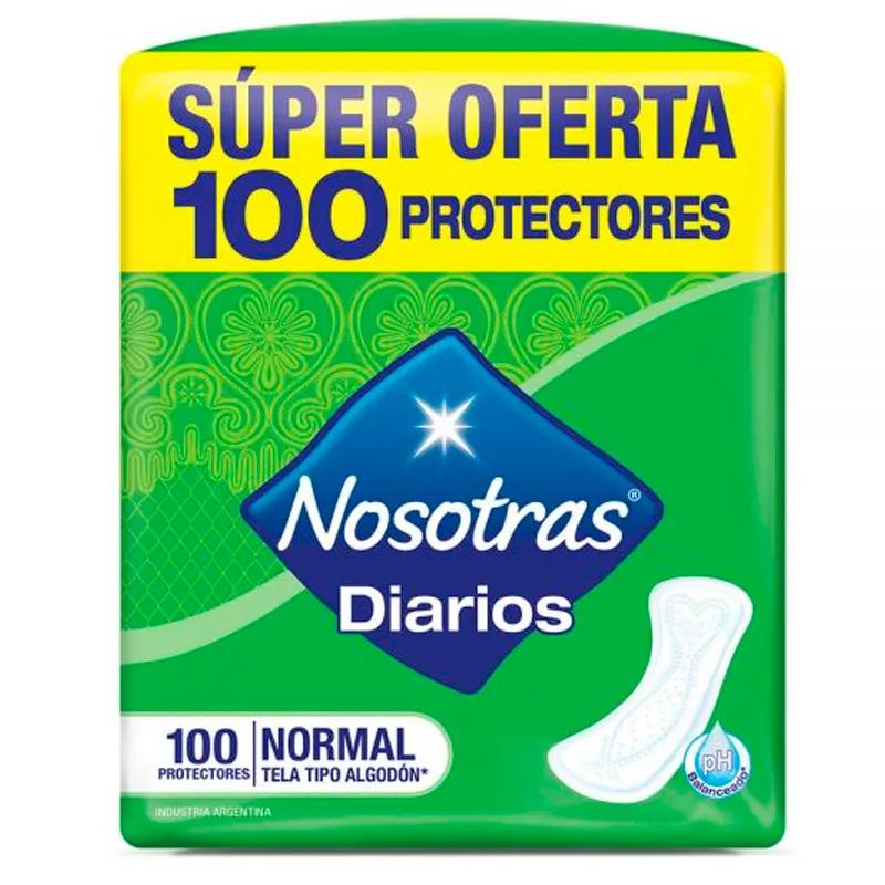 Protectores Diarios Normal Nosotras - Cont. 100 unidades