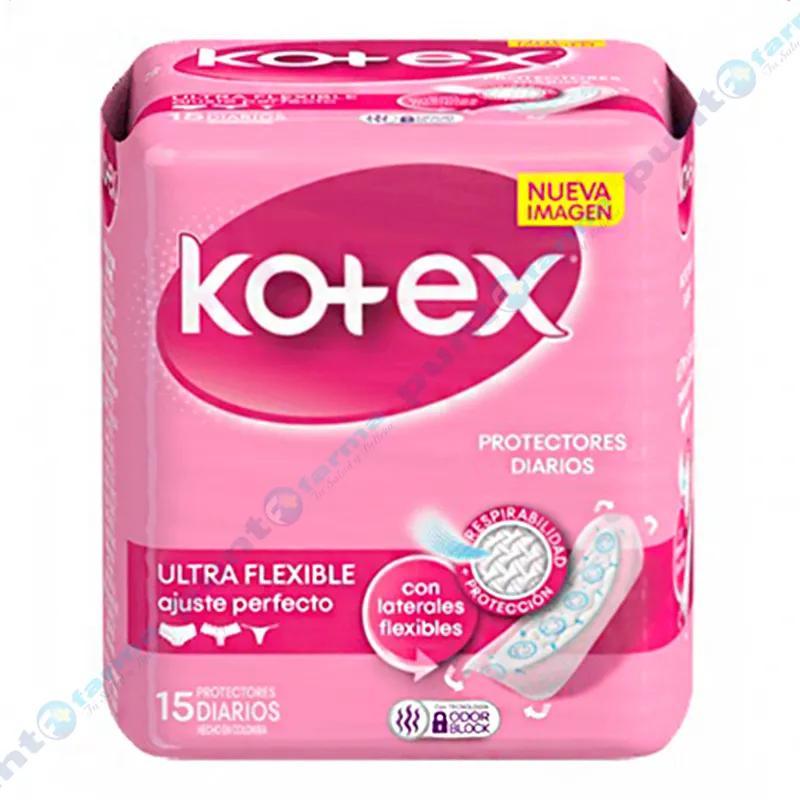 Protectores Diarios Ultra Flexible Kotex - Cont. 15 unidades
