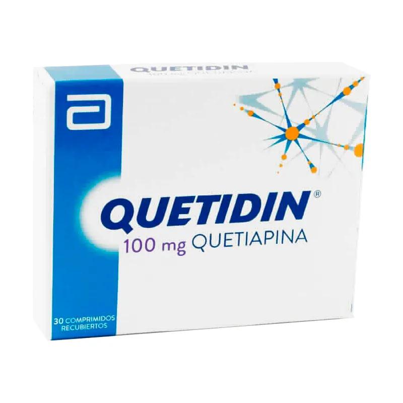 Quetidin Quetiapina 100 mg  - Caja de 30 Comprimidos Recubiertos