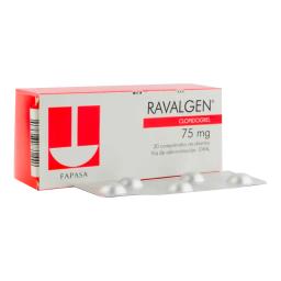 Ravalgen Clopidogrel 75 mg - Caja de 30 comprimidos.