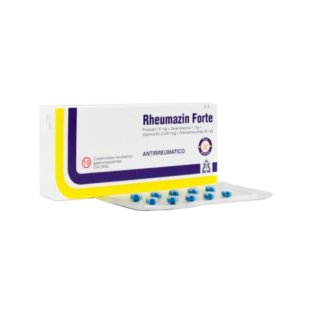 Image miniatura de Rheumazin-Forte-Piroxicam-10-mg-Caja-con-10-comprimidos-recubiertos-gastrorresistentes-47327.webp