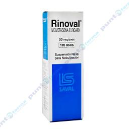 Rinoval 50mcg Spray Nasal -  Caja con Frasco de 15 mL.