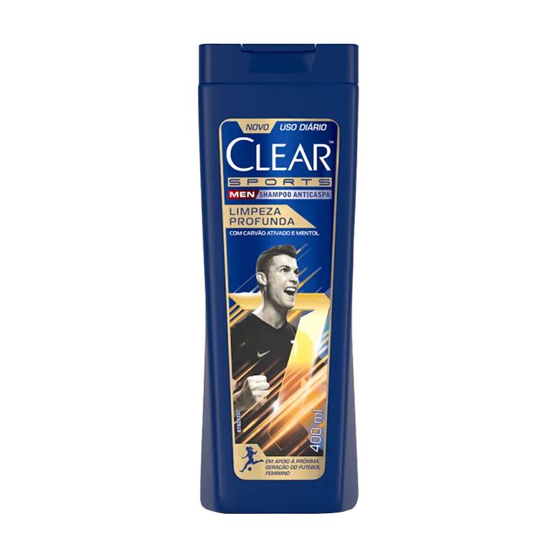Shampoo Anticaspa Sports Men Limpieza Profunda Clear - 400 mL