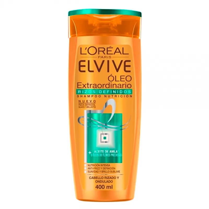 Shampoo Elvive Óleo Extraordinario Rizos Definidos L'Oréal Paris - 400 mL