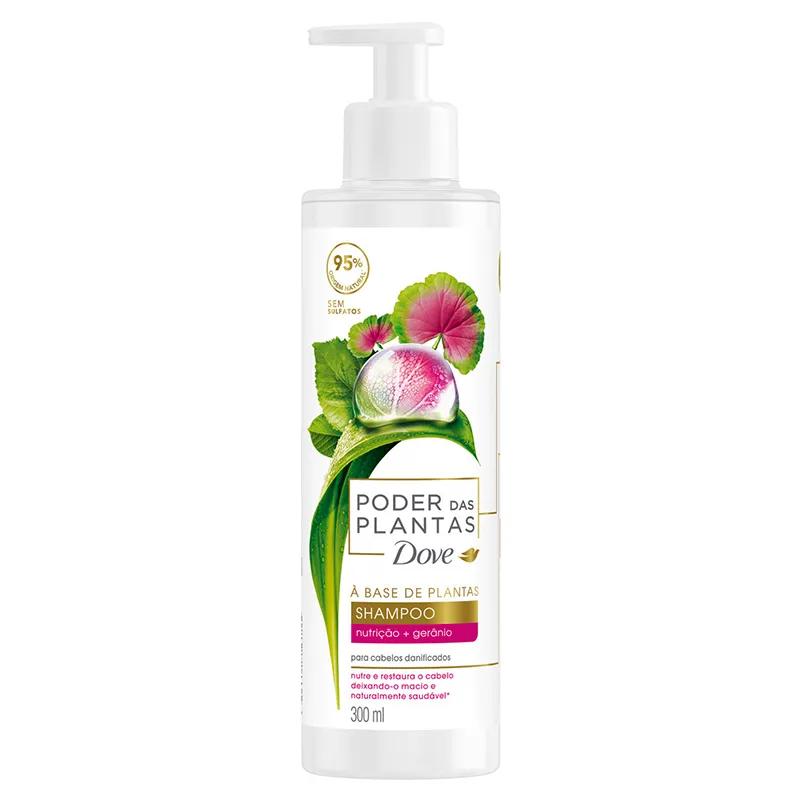 Shampoo Poder de las Plantas Nutrición más Geranio Dove - 300 mL