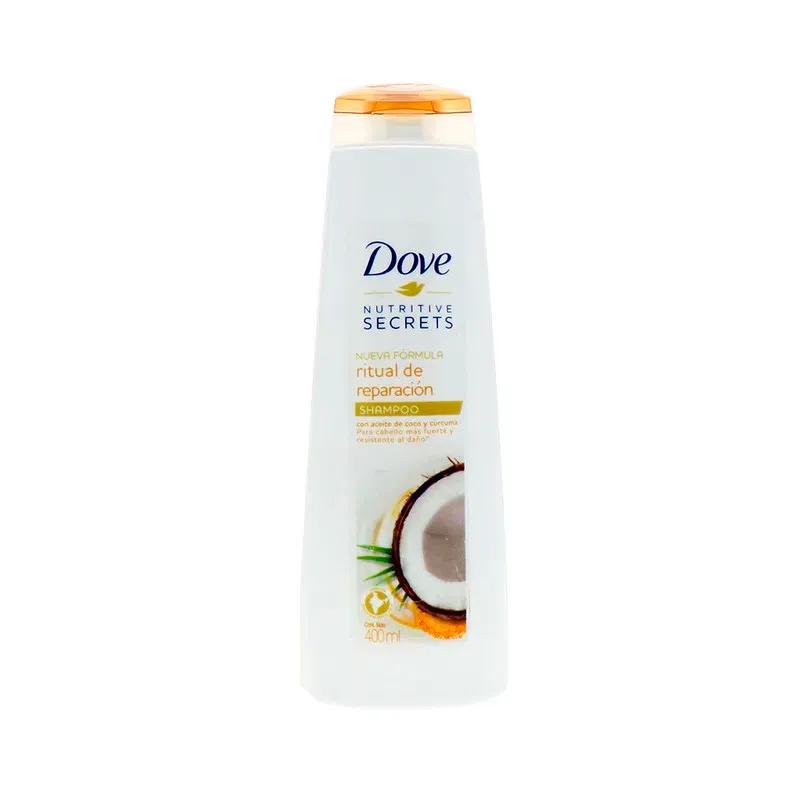 Shampoo Ritual de Reparación con Aceite de Coco y Cúrcuma Dove - Frasco de 400 mL