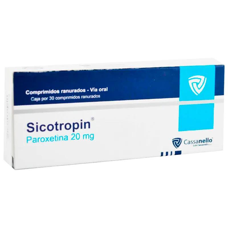 Sicotropin Paroxetina 20 mg - Caja de 30 comprimidos ranurados