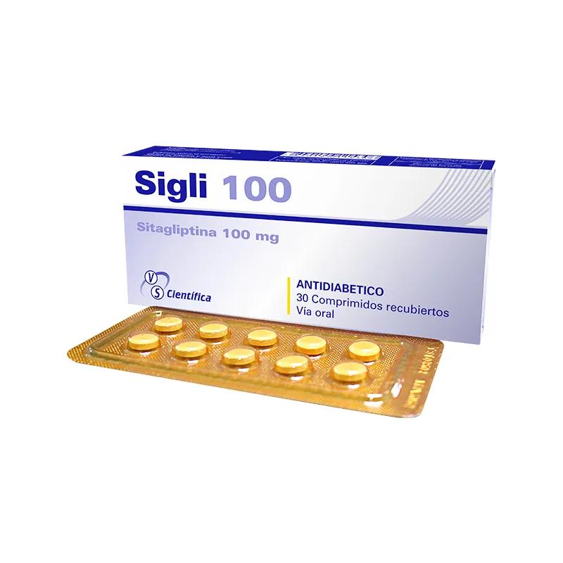 Sigli 100 Sitagliptina 100 mg - Cont. 30 comprimidos recubiertos